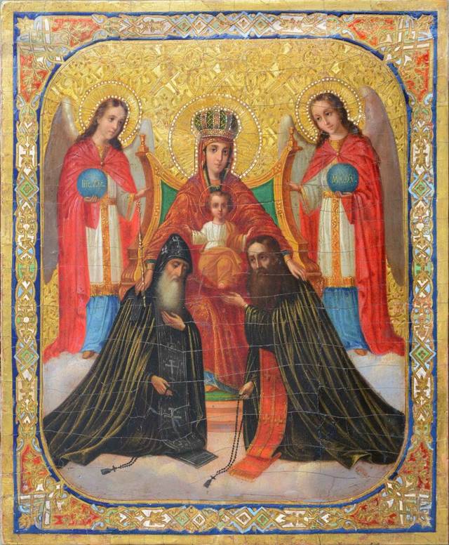 Майстерня Києво-Печерської Лаври Ікона Божої Матері Печерської з преподобними Антонієм та Феодосієм
