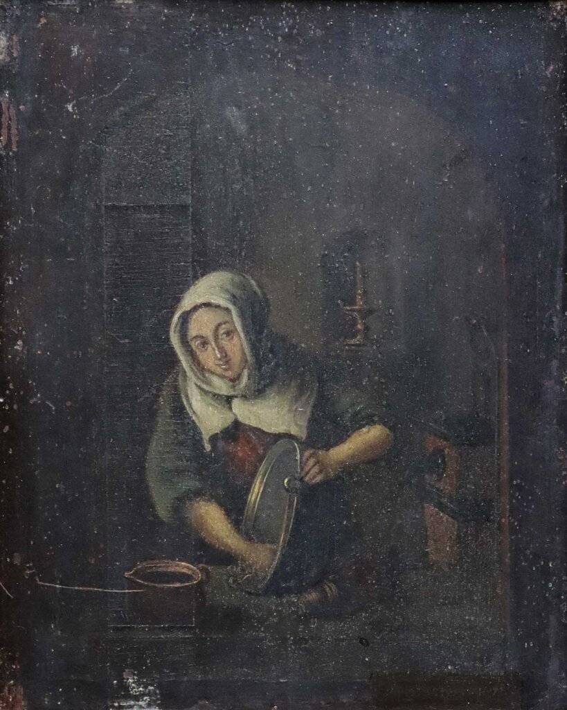 K. Netscher Манера Герарда Доу (Gerrit Dou) Прачка у вікні