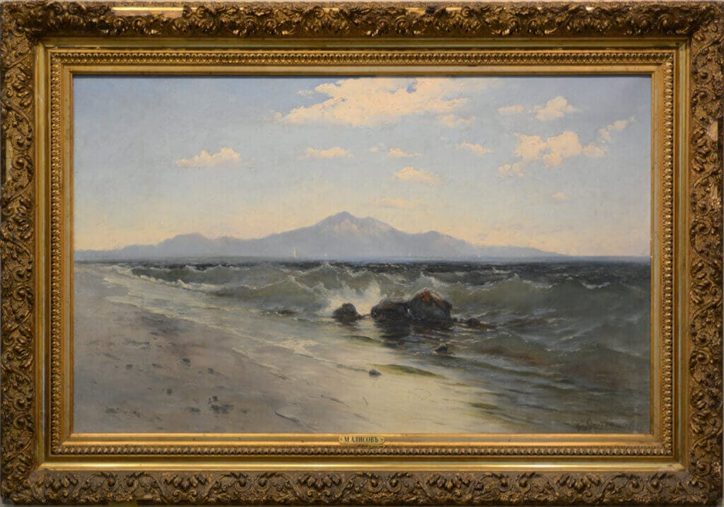 Алісов Михайло Крим. Морський краєвид в рамі