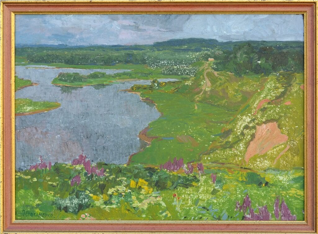 картина Столяренко П.К. Река Сейм в раме
